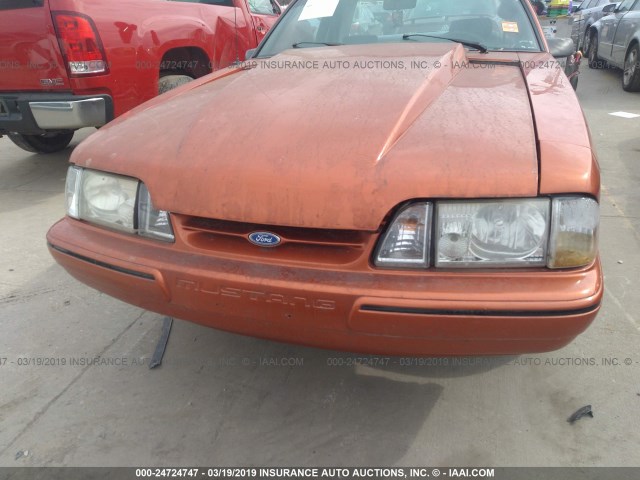 1FABP40A2KF254271 - 1989 FORD MUSTANG LX ORANGE photo 6