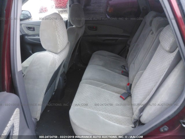 KM8JN12D95U044943 - 2005 HYUNDAI TUCSON GLS/LX MAROON photo 8