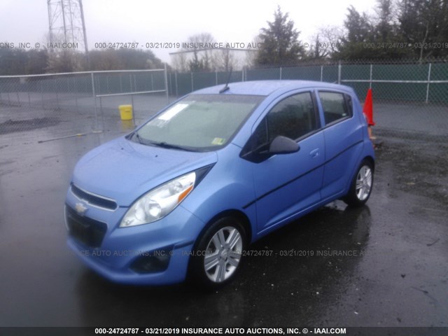 KL8CB6S97EC488044 - 2014 CHEVROLET SPARK LS BLUE photo 2