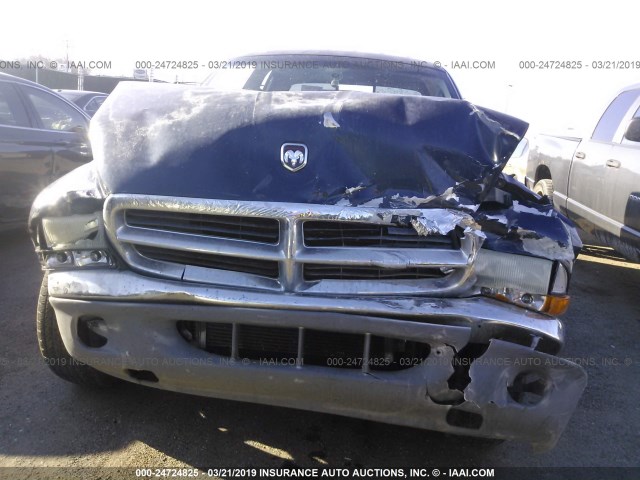 1B7GL2AN51S140398 - 2001 DODGE DAKOTA QUAD Navy photo 6