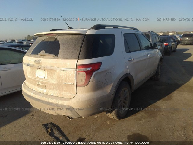 1FM5K7D85EGB40533 - 2014 FORD EXPLORER XLT WHITE photo 4