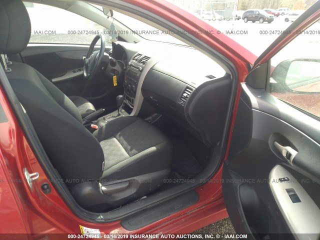 2T1BU4EE4AC478048 - 2010 TOYOTA COROLLA S/LE/XLE RED photo 5