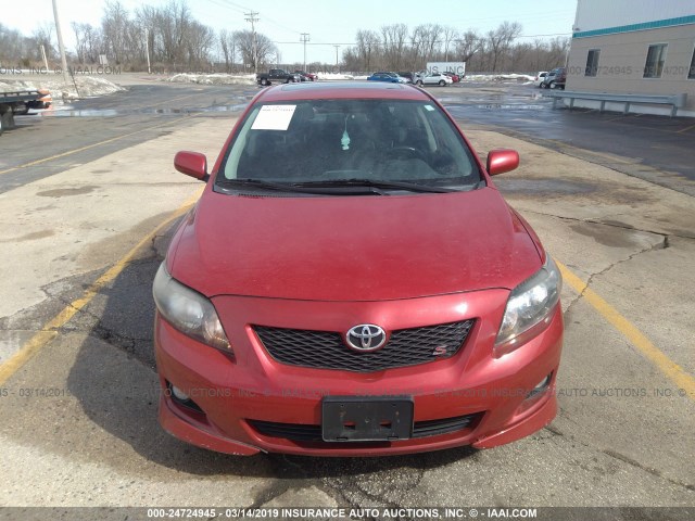 2T1BU4EE4AC478048 - 2010 TOYOTA COROLLA S/LE/XLE RED photo 6