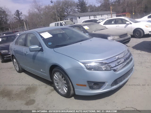 3FADP0L32AR379450 - 2010 FORD FUSION HYBRID BLUE photo 1