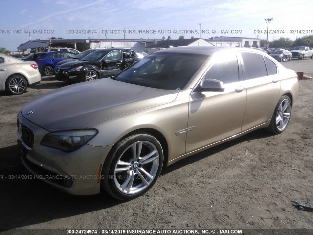 WBAKC6C51CC397079 - 2012 BMW 750 XI GOLD photo 2