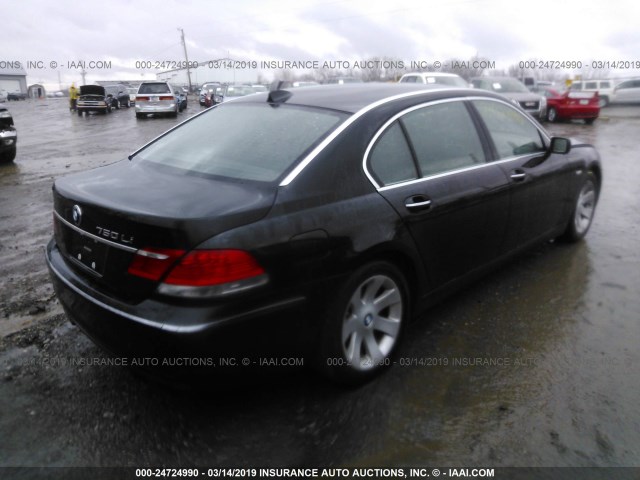 WBAHN83547DT72208 - 2007 BMW 750 BLACK photo 4