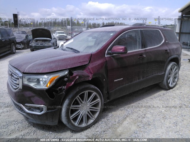 1GKKNMLS8HZ192178 - 2017 GMC ACADIA MAROON photo 2