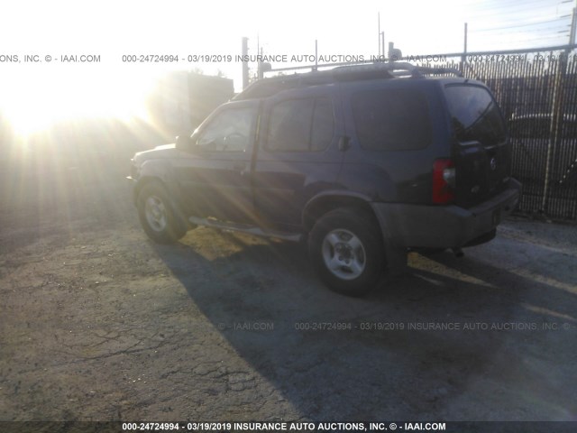 5N1ED28T03C680453 - 2003 NISSAN XTERRA XE/SE BLUE photo 3