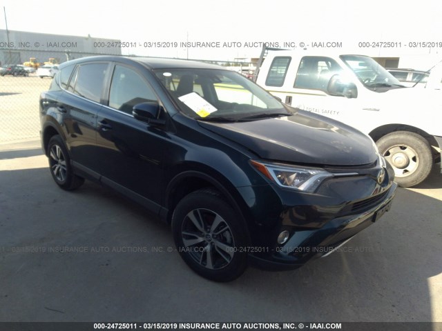2T3WFREV6JW477689 - 2018 TOYOTA RAV4 ADVENTURE/XLE Dark Blue photo 1