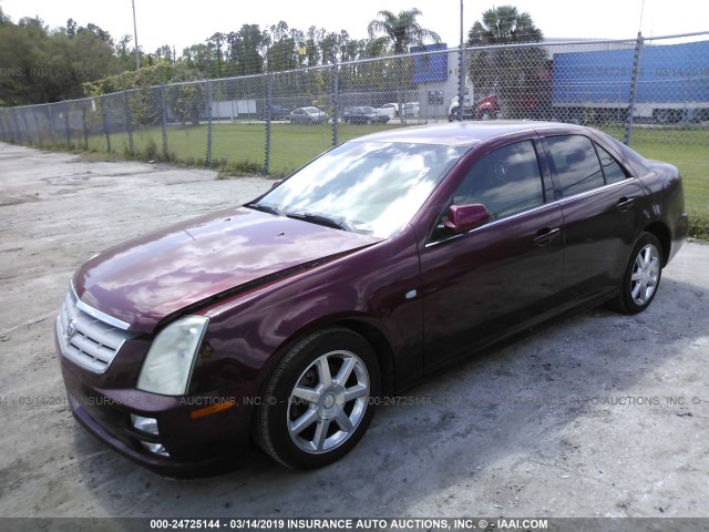 1G6DW677350159479 - 2005 CADILLAC STS RED photo 2