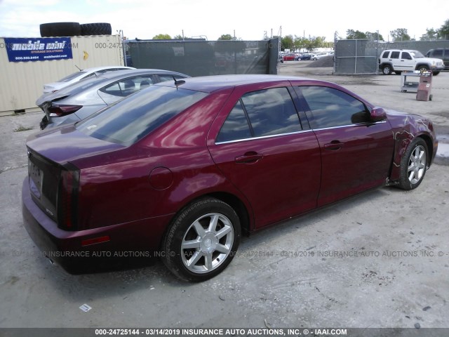 1G6DW677350159479 - 2005 CADILLAC STS RED photo 4