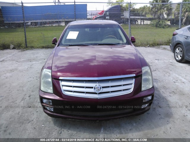 1G6DW677350159479 - 2005 CADILLAC STS RED photo 6