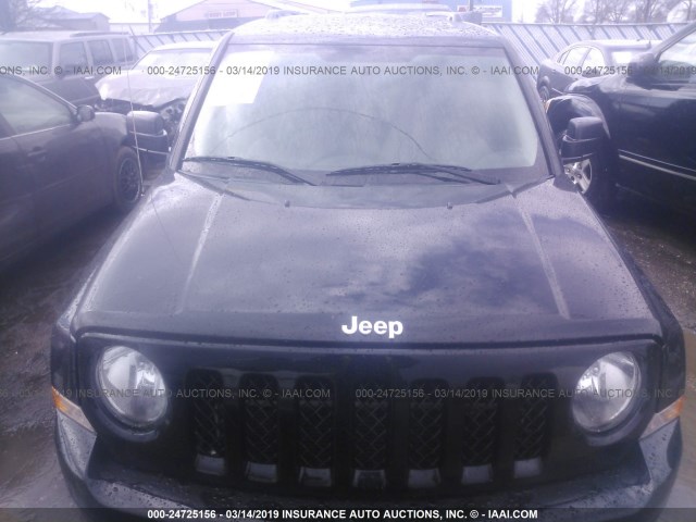 1C4NJPFA7ED887642 - 2014 JEEP PATRIOT BLACK photo 6