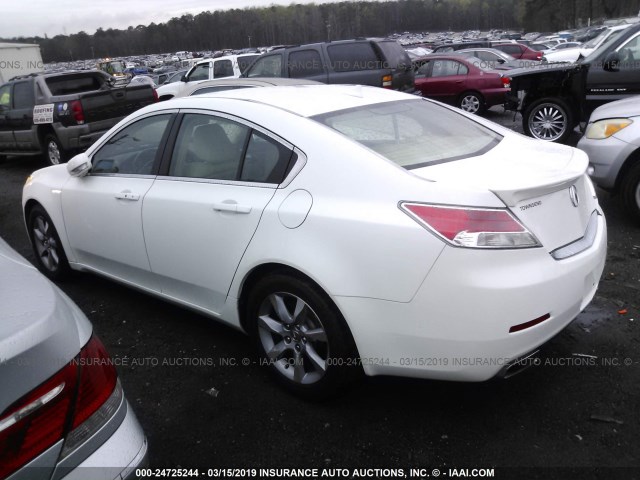 19UUA8F51DA013437 - 2013 ACURA TL TECH WHITE photo 3