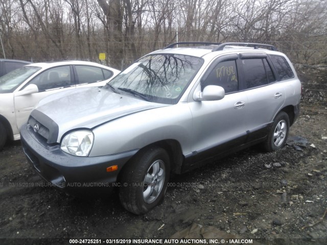 KM8SC13E46U063824 - 2006 HYUNDAI SANTA FE GLS/LIMITED SILVER photo 2