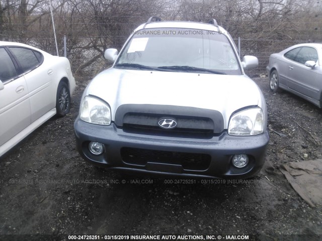 KM8SC13E46U063824 - 2006 HYUNDAI SANTA FE GLS/LIMITED SILVER photo 6