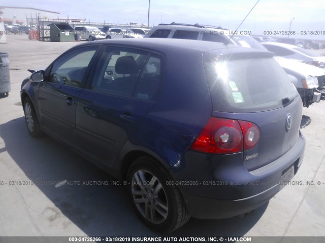 WVWDR71KX7W222701 - 2007 VOLKSWAGEN RABBIT BLUE photo 3