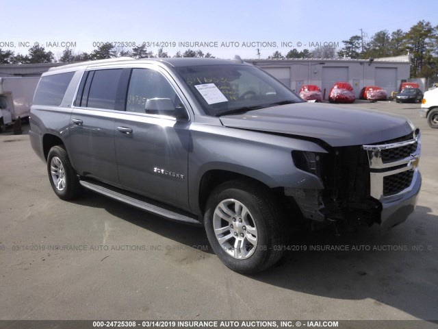 1GNSKHKCXKR144640 - 2019 CHEVROLET SUBURBAN K1500 LT GRAY photo 1