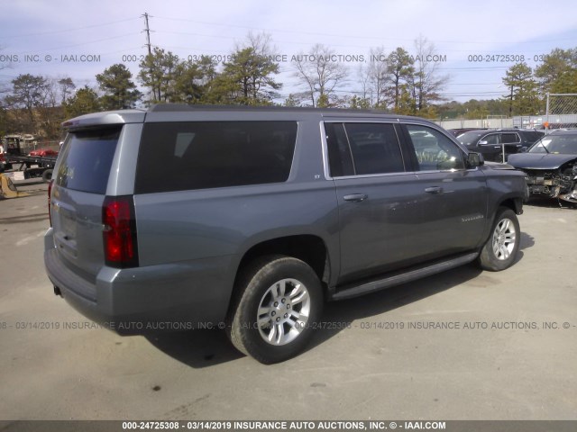 1GNSKHKCXKR144640 - 2019 CHEVROLET SUBURBAN K1500 LT GRAY photo 4