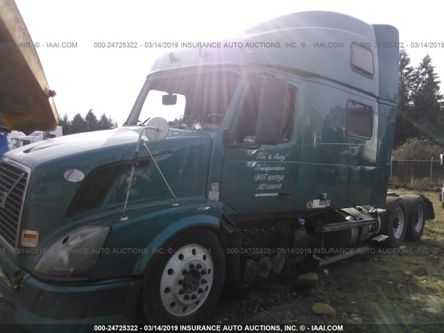 4V4NC9EJ5CN552737 - 2012 VOLVO VN GREEN photo 2