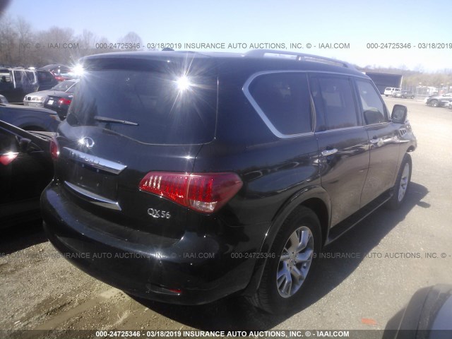 JN8AZ2NEXC9019069 - 2012 INFINITI QX56 BLACK photo 4