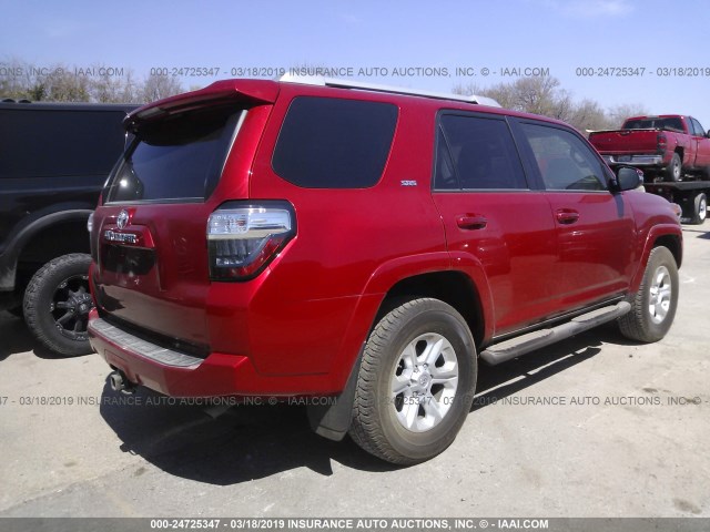 JTEZU5JR2G5134636 - 2016 TOYOTA 4RUNNER SR5/LIMITED/SR5 PREMIUM RED photo 4