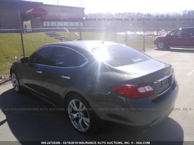 JN1BY1AR9BM374528 - 2011 INFINITI M37 X GRAY photo 3