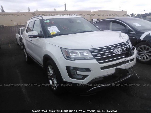 1FM5K7F83HGD56057 - 2017 FORD EXPLORER LIMITED WHITE photo 1