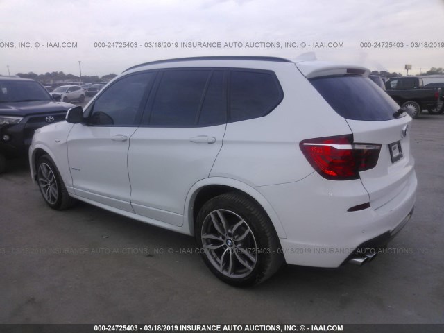 5UXWZ7C53G0T43376 - 2016 BMW X3 SDRIVE28I WHITE photo 3