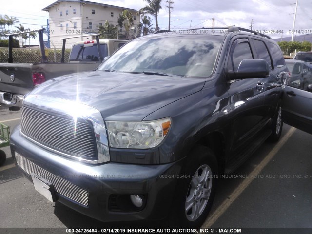 5TDZY5G10AS028438 - 2010 TOYOTA SEQUOIA SR5 GRAY photo 2