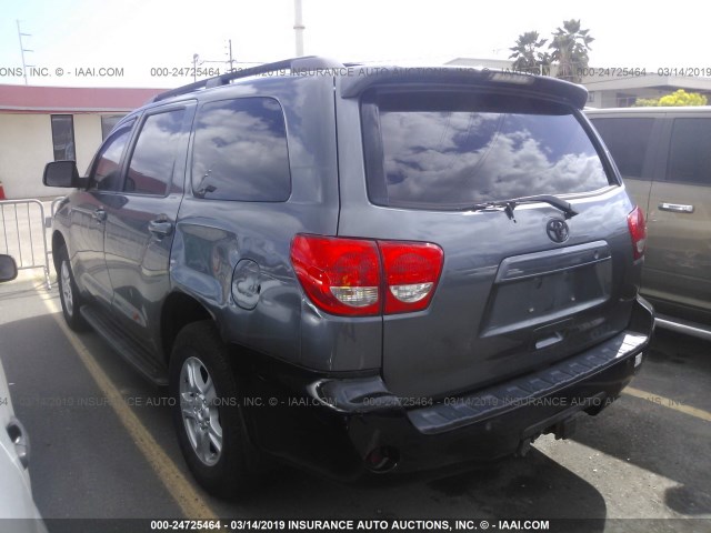 5TDZY5G10AS028438 - 2010 TOYOTA SEQUOIA SR5 GRAY photo 3