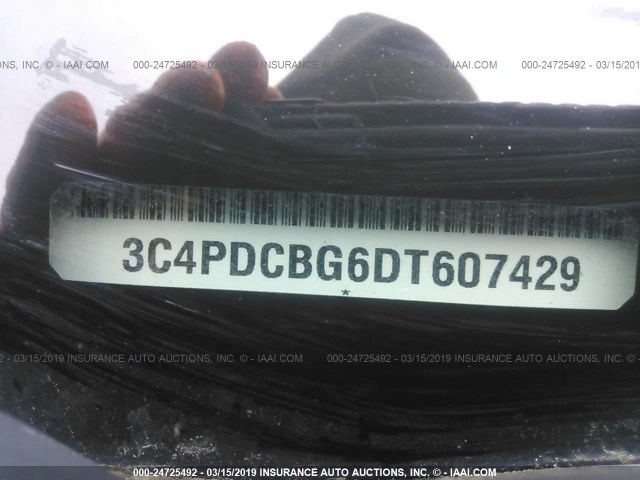 3C4PDCBG6DT607429 - 2013 DODGE JOURNEY SXT BLACK photo 9