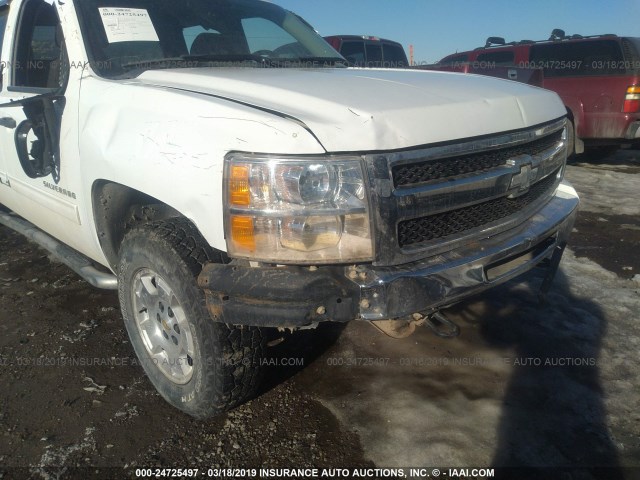 3GCPKSE35BG356451 - 2011 CHEVROLET SILVERADO K1500 LT WHITE photo 6