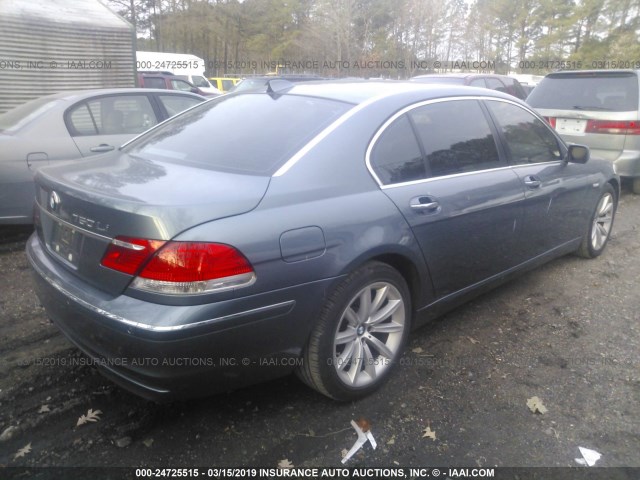 WBAHN83537DT70739 - 2007 BMW 750 BLUE photo 4