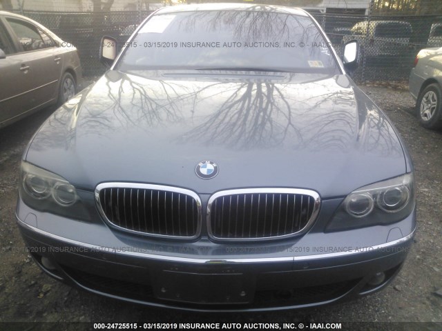 WBAHN83537DT70739 - 2007 BMW 750 BLUE photo 6