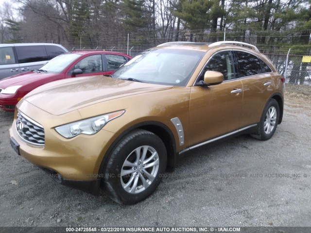 JNRAS18W09M159281 - 2009 INFINITI FX35 GOLD photo 2