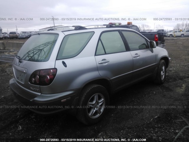 JT6HF10U4Y0098513 - 2000 LEXUS RX 300 SILVER photo 4