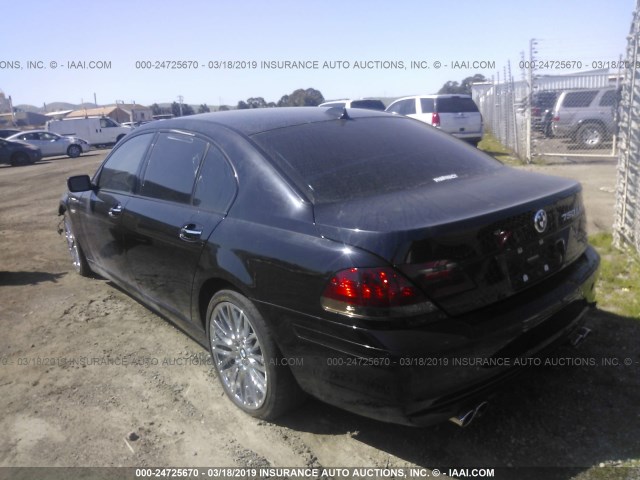 WBAHN835X7DT65067 - 2007 BMW 750 BLACK photo 3