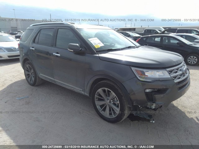 1FM5K7F83KGB11377 - 2019 FORD EXPLORER LIMITED GRAY photo 1