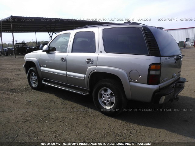 1GNEC13Z32R250030 - 2002 CHEVROLET TAHOE SILVER photo 3