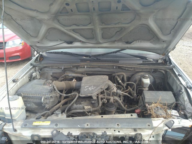5TETX22N06Z276197 - 2006 TOYOTA TACOMA ACCESS CAB ვერცხლისფერი ფოტო 10
