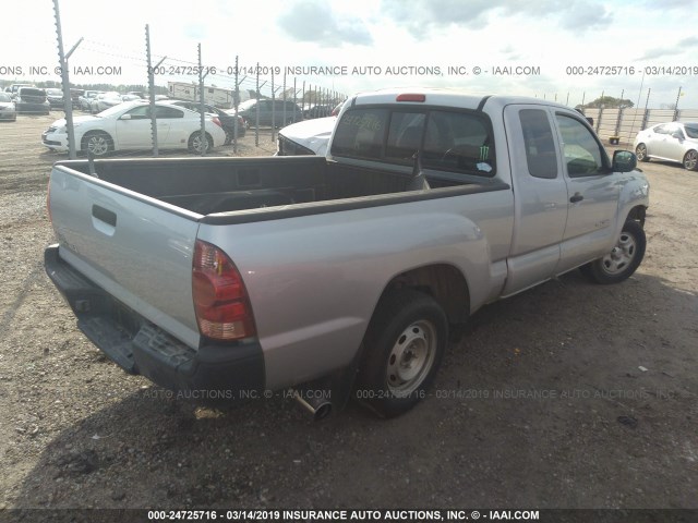 5TETX22N06Z276197 - 2006 TOYOTA TACOMA ACCESS CAB ვერცხლისფერი ფოტო 4