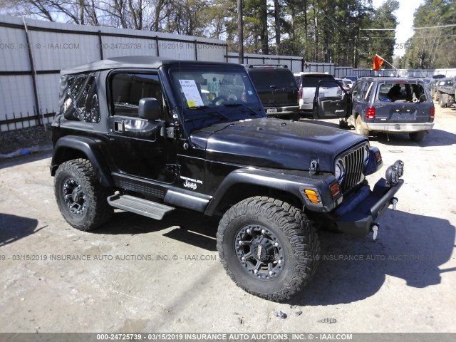 1J4FA59S4YP757506 - 2000 JEEP WRANGLER / TJ SAHARA BLACK photo 1