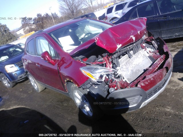 KL4CJASB0GB644766 - 2016 BUICK ENCORE RED photo 1