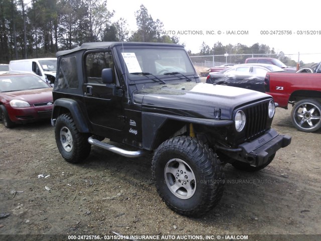 1J4FA59SX3P305553 - 2003 JEEP WRANGLER / TJ SAHARA BLACK photo 1