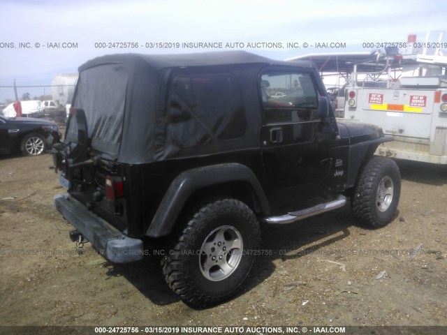 1J4FA59SX3P305553 - 2003 JEEP WRANGLER / TJ SAHARA BLACK photo 4