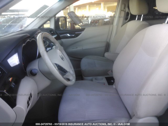 JN8AE2KP4D9061451 - 2013 NISSAN QUEST S/SV/SL/LE SILVER photo 5