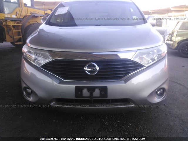 JN8AE2KP4D9061451 - 2013 NISSAN QUEST S/SV/SL/LE SILVER photo 6