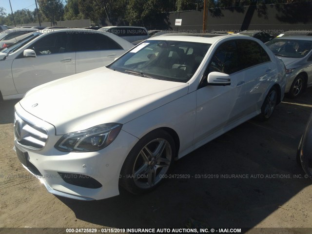 WDDHF5KB7EA934130 - 2014 MERCEDES-BENZ E 350 WHITE photo 2