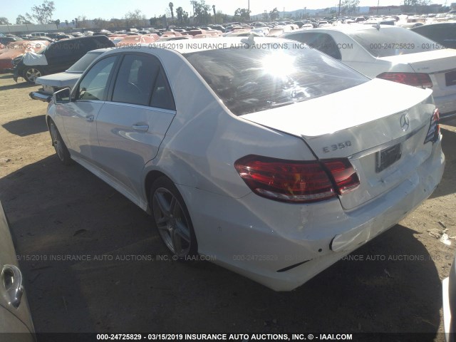 WDDHF5KB7EA934130 - 2014 MERCEDES-BENZ E 350 WHITE photo 3